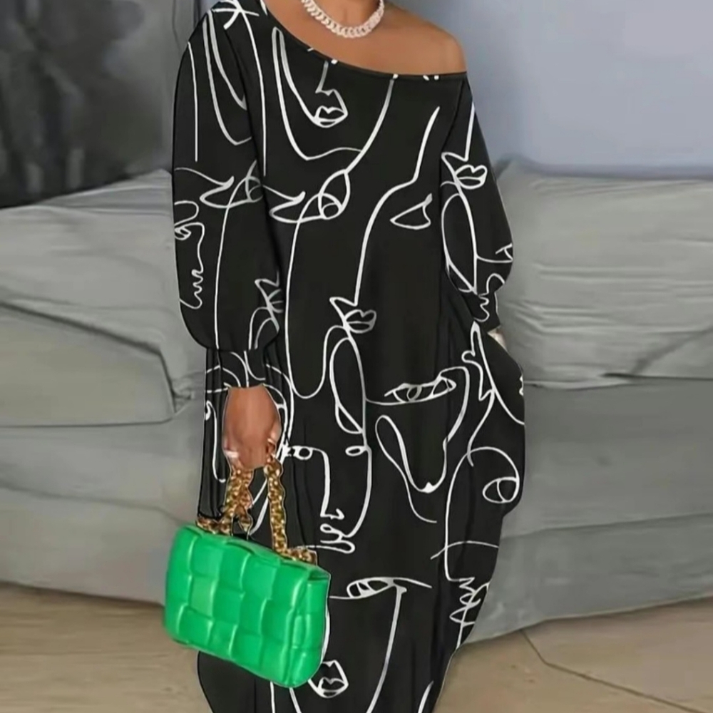 Plus Size Abstract Dress